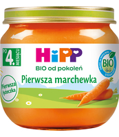 HIPP BIO OD POKOLEŃ, PIERWSZA MARCHEWKA, PO 4. M-CU, 80 G
