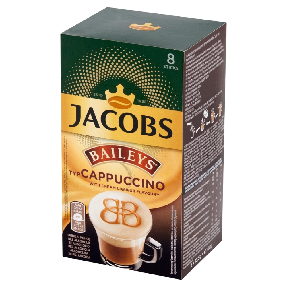 JACOBS INST CAPPUCINO BAILEYS 8X13.5 G