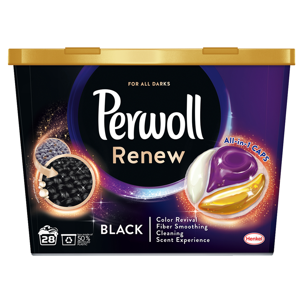 PERWOLL RENEW CAPS BLACK ALL-IN-1, 28 PRAŃ